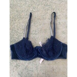 Victoria's Secret 34C Blue Velvet Velour Dream Angels Push-Up Without Padding